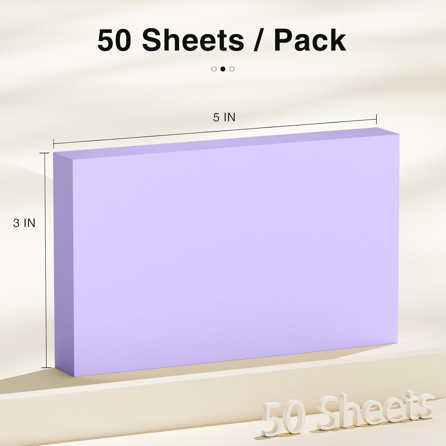 300 Count Blank Index Cards 3x5 Inch Purple Flash Cards Colored Cardstock, Unruled Note Cards Study Card Portable Learning Flashcards Ideal for Note Taking, Art Sketching, Office & School Supplies