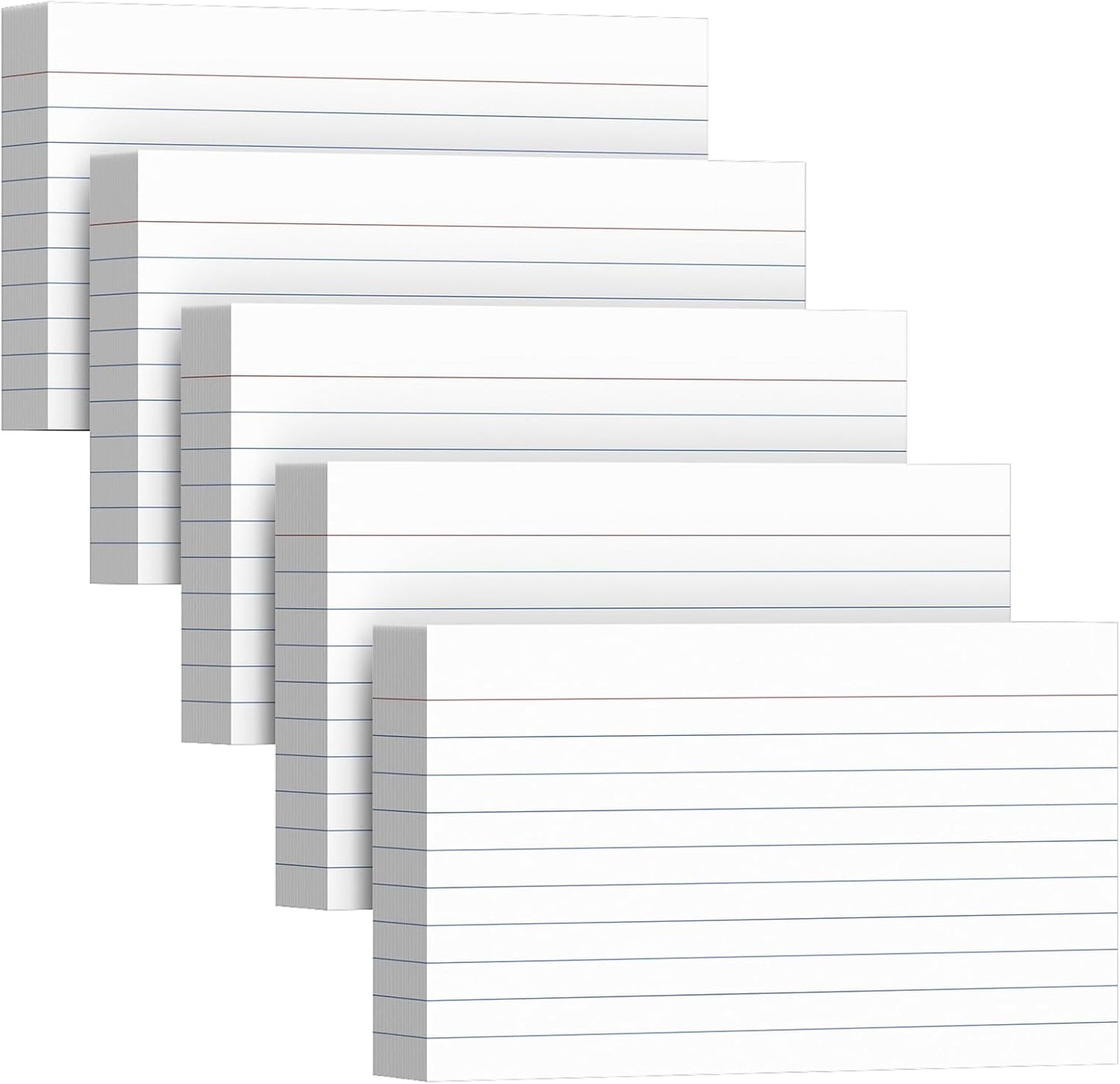 250 Count Index Cards 3 x 5 Inch, Heavyweight White Lined Note Cards Portable Ruled Flash Cards Perfect for Studying and Organizing, Note Taking Study Flashcards for Home, School and Office