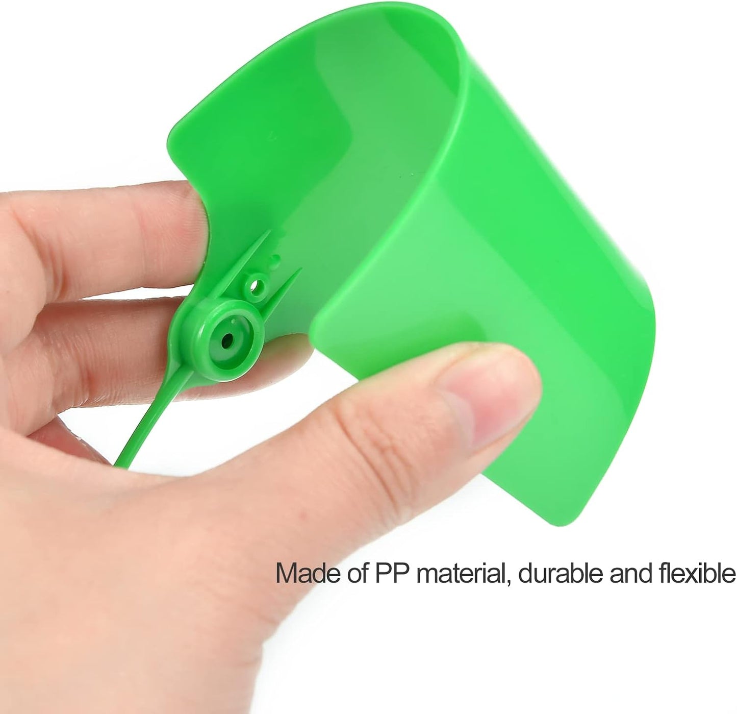 100 Plastic Tags Shipping Tags Water Proof Tags for Labeling Shipping Labels Security Seals Writable Marker Ties Hanging Tags Storage Tag with One Marker Pen (Green)