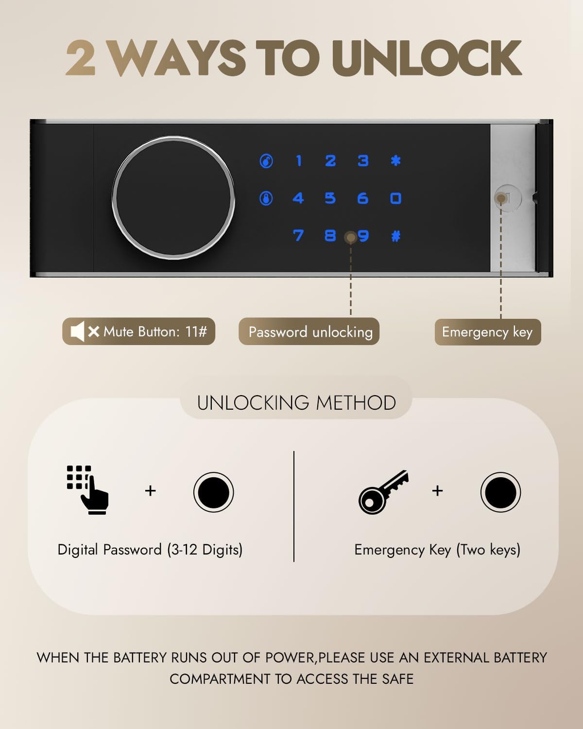 8.6 Cu Ft Safe Box Extra Large Heavy Duty Double Door Home Safe Fireproof and Waterproof Bag Security Safes with Removable Shelves Digital Safes with Hidden Lock Box for Money Files Medicines