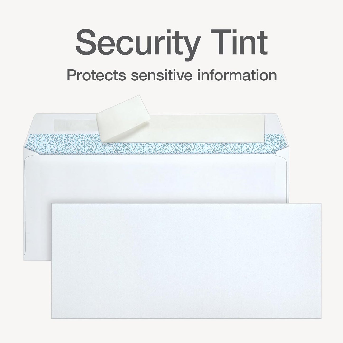 Columbian #10 Self-Seal Security Envelopes, Security Tint and Pattern, Redi-Strip Self-Seal Closure, 24-lb White Wove, 4-1/8" x 9-1/2", 100/Box (1016911)