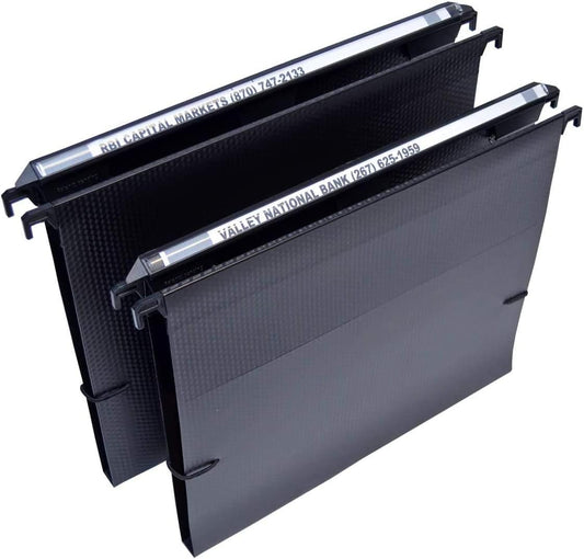 Ultimate Office MagniFile Hanging File Folders (Black, 1" Box-Base, Set 2)