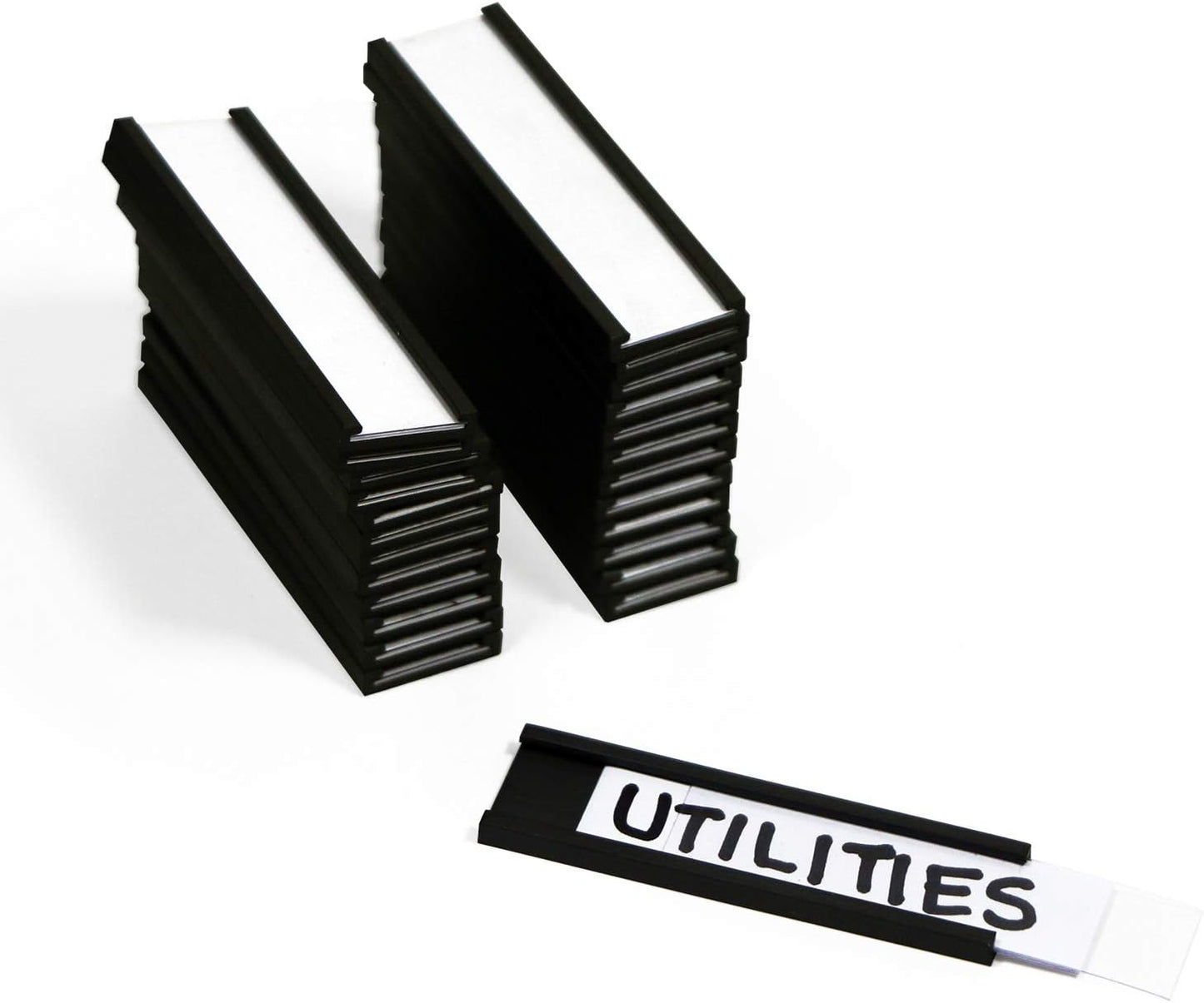 SmartSign Pack of 25 Magnetic 'C' Channel Label Holders | 0.5" x 2"