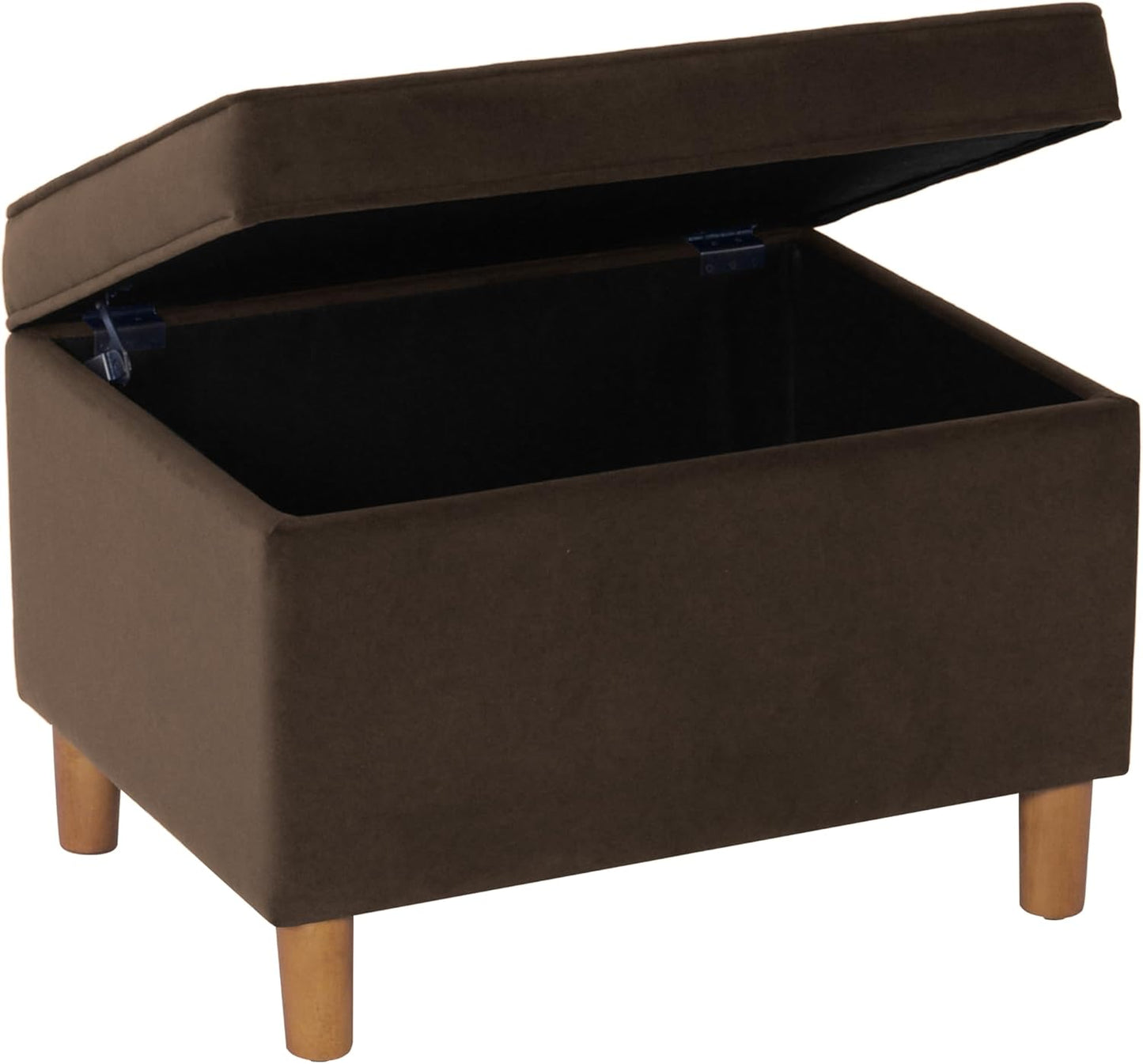 Home Decor | Dinah Collection Modern Storage Ottoman | Ottoman with Storage for Living Room & Bedroom(Chocolate Brown Velvet)