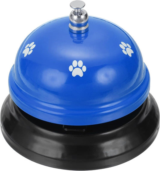 uxcell Desk Service Call Bell, 2.95 Inch Metal Dinner Service Bell Ring for Hotel Restaurant Reception Area and Wedding Party Events, Light Blue