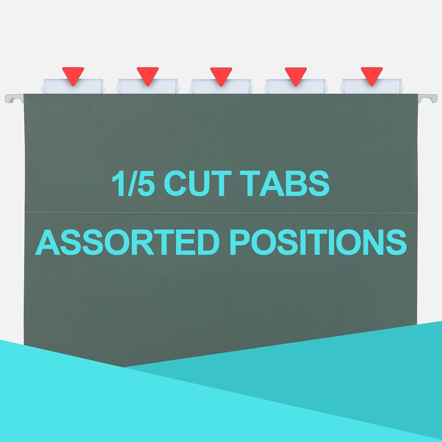 HERKKA Extra Capacity Hanging File Folders, 60 Pack Reinforced Letter Size Hanging Folders with Heavy Duty 1 Inch Expansion, Designed for Bulky Files, Medical Charts, Green