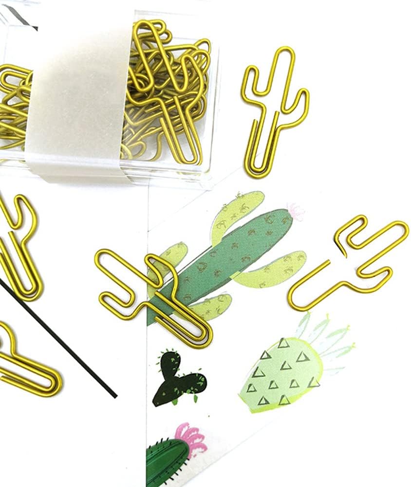 Cute Cactus Paper Clips - 30 Pack Creative Decoration for Home, School and Office by JruiZhp