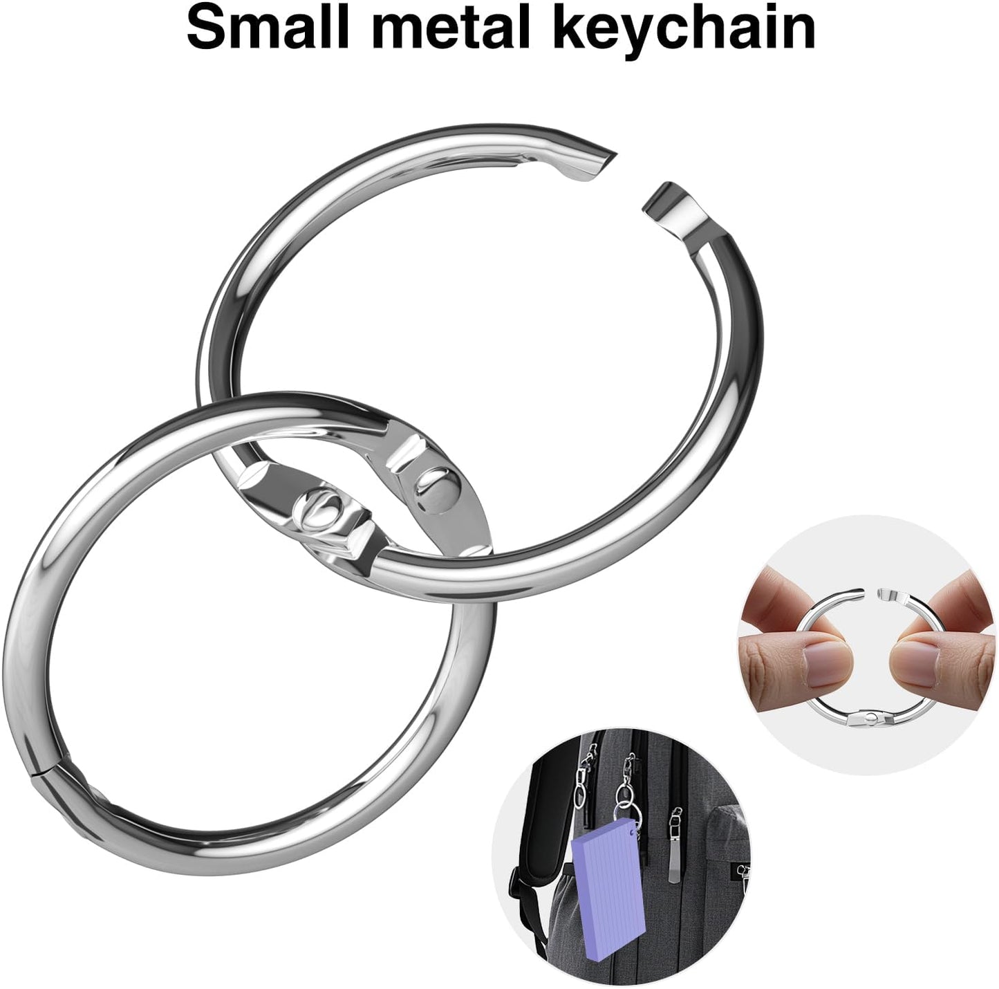 250 Count Purple Index Cards 3x5 Inch with Key Ring, Color Flash Index Card (50 Sheets Each), Durable & Portable Note Taking for Students, Teachers, Study Note Cards for Office Home School