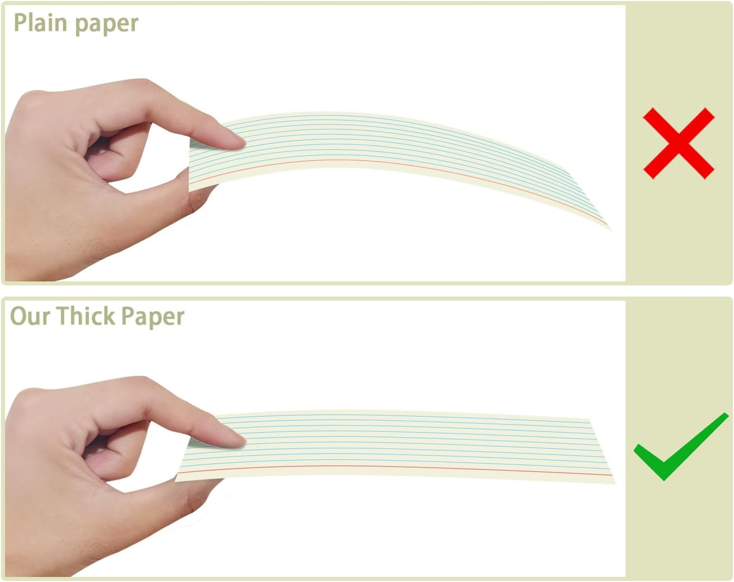 Cream Index Cards 3x5, 200 Pack, Ruled Index Cards, Flash Cards for Studying, Heavy Note Cards for Office, Home and School, 4 Packs of 50