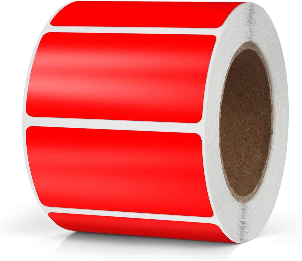 Red Rectangle Stickers 2 x 1 Inch Color Coding Labels Vinyl Roll Self-Adhesive Waterproof Removable 500 PCS