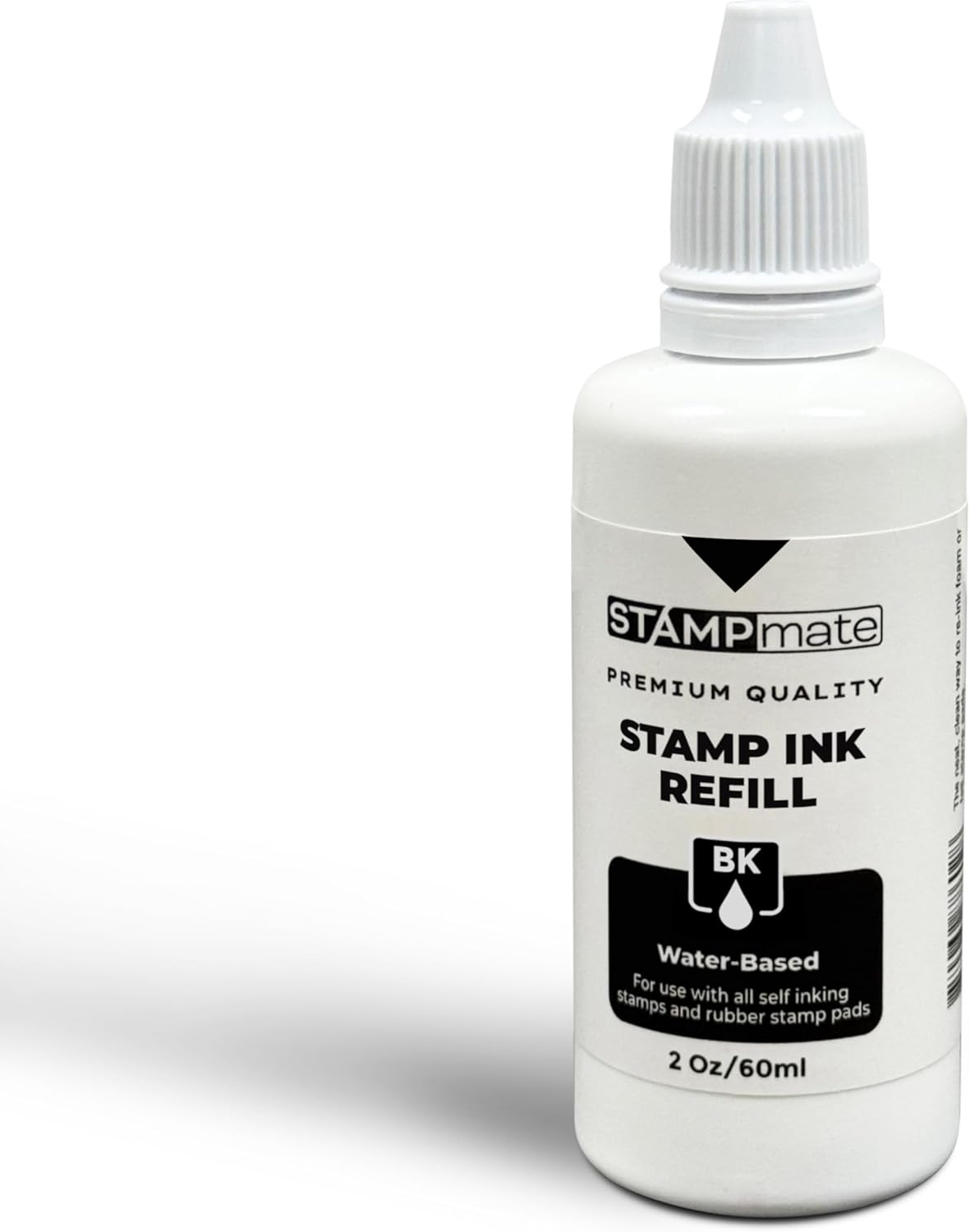 Premium Refill Ink for Self-Inking Stamps and Stamp Pads - 2 oz. Bottle (Black)