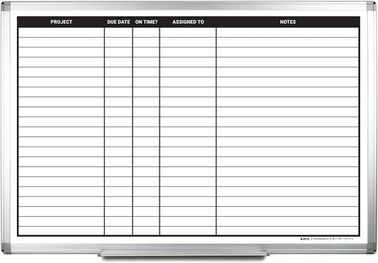 Project Planning Dry-Erase Whiteboard 36" x 24"