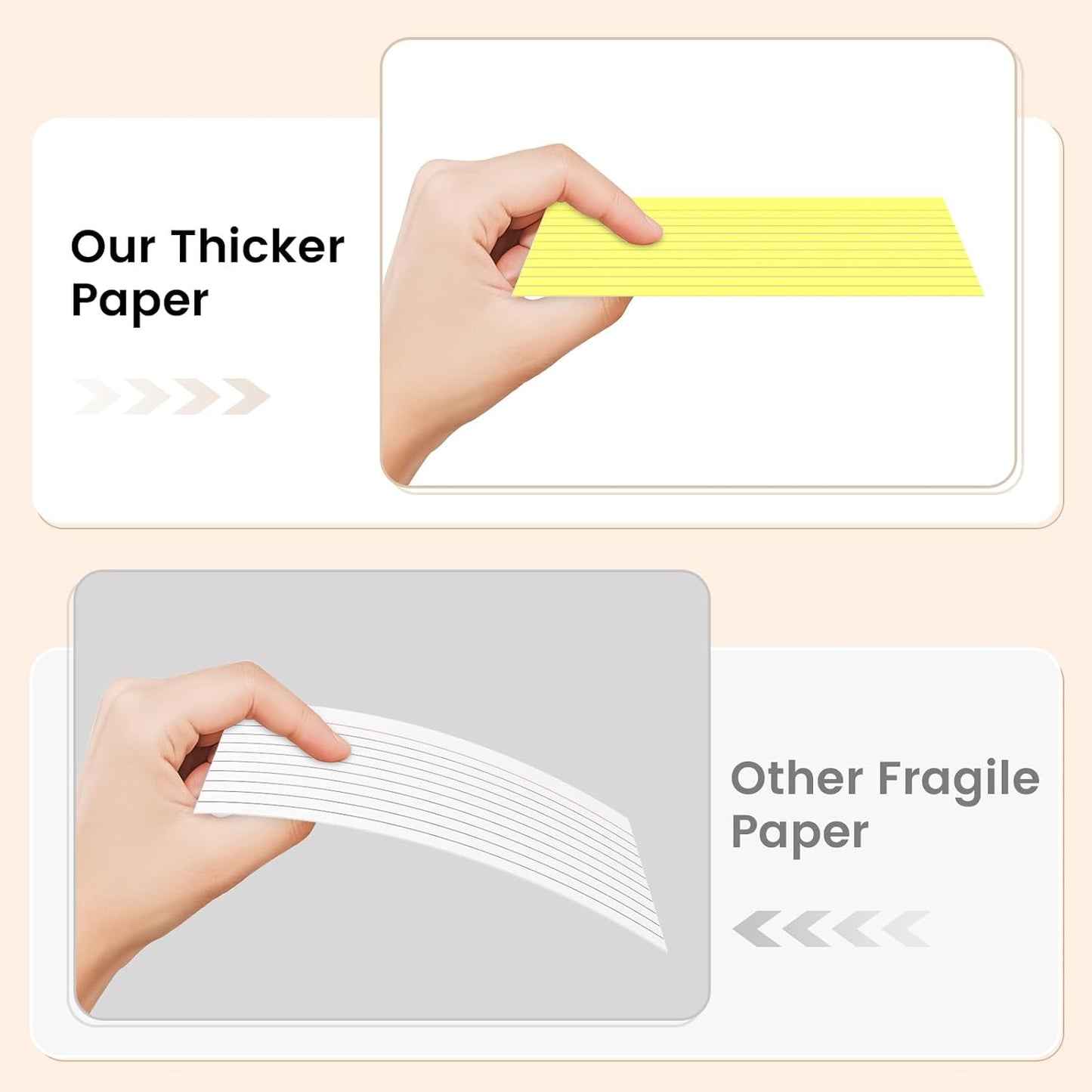 Index Cards 3x5 Inch, 300sheets, Flash Cards,Ruled Lined Yellow Note Cards Paper For Studying, Schools Supplies, College, Office And Home Organization, Note Taking Supplies