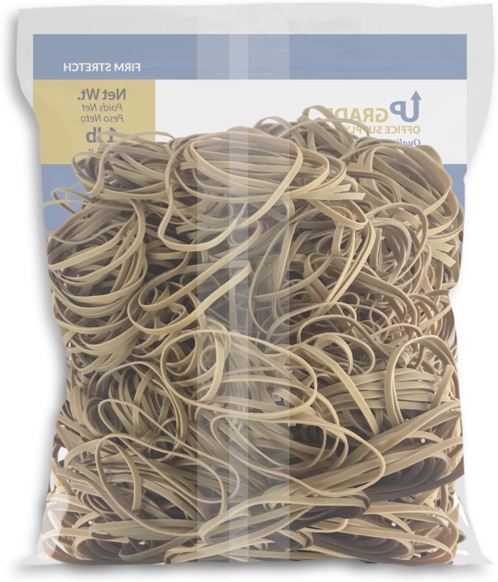 Upgrade Office Supply UPG22432 Rubber Bands, Size 32 (3 x 1/8), 700 Count, 1 lb Bag, USA