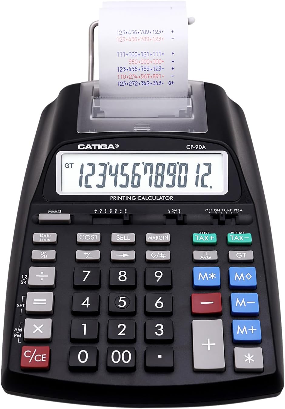 CATIGA New & Upgraded 2025 Printing Calculator Adding Machine 10 Key, Desktop Home Office Calculator with Paper Roll Print Out, Accounting Business Finance