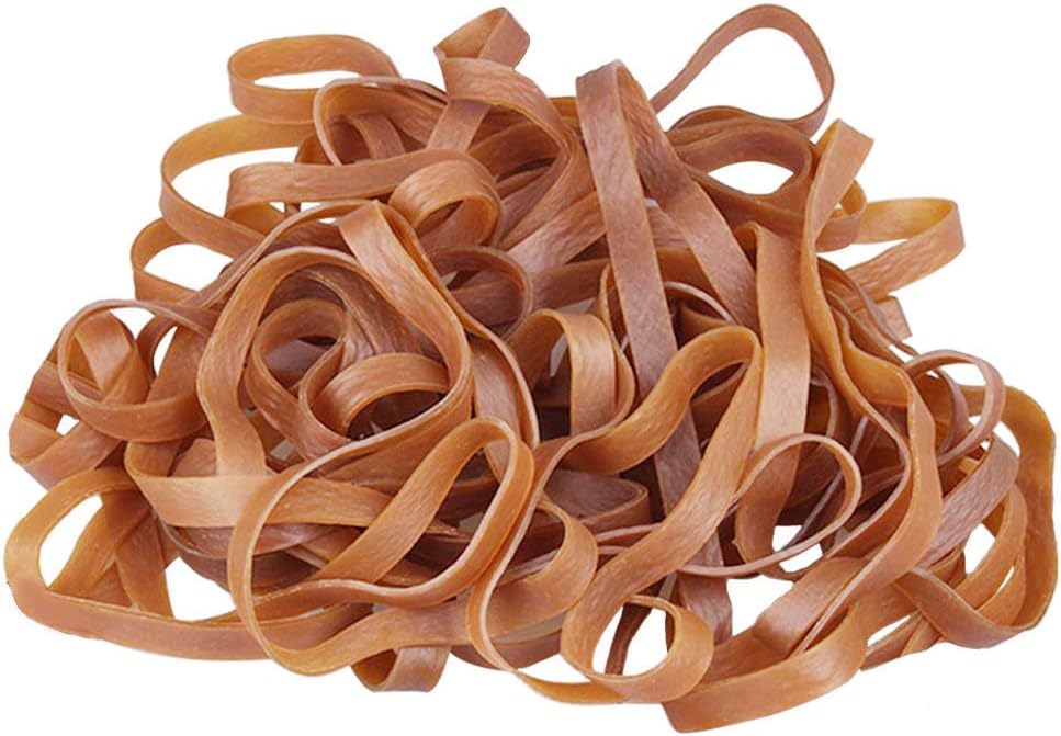 30pcs Large Rubber Bands Long 8inch Width 0.4 Inches Heavy Duty Natural Rubber Band Thickness 0.06 inches Strong Elastic Bands Cord for Office Supplies File Folders Trash