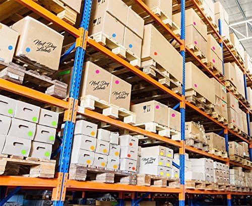 NextDayLabels - 8-1/2 x 11 Neon Color High Light Fluorescent Labels for Laser & Inkjet Printer (Pink Fluorescent, 2" Round - 20 Per Page | 2000 Labels)