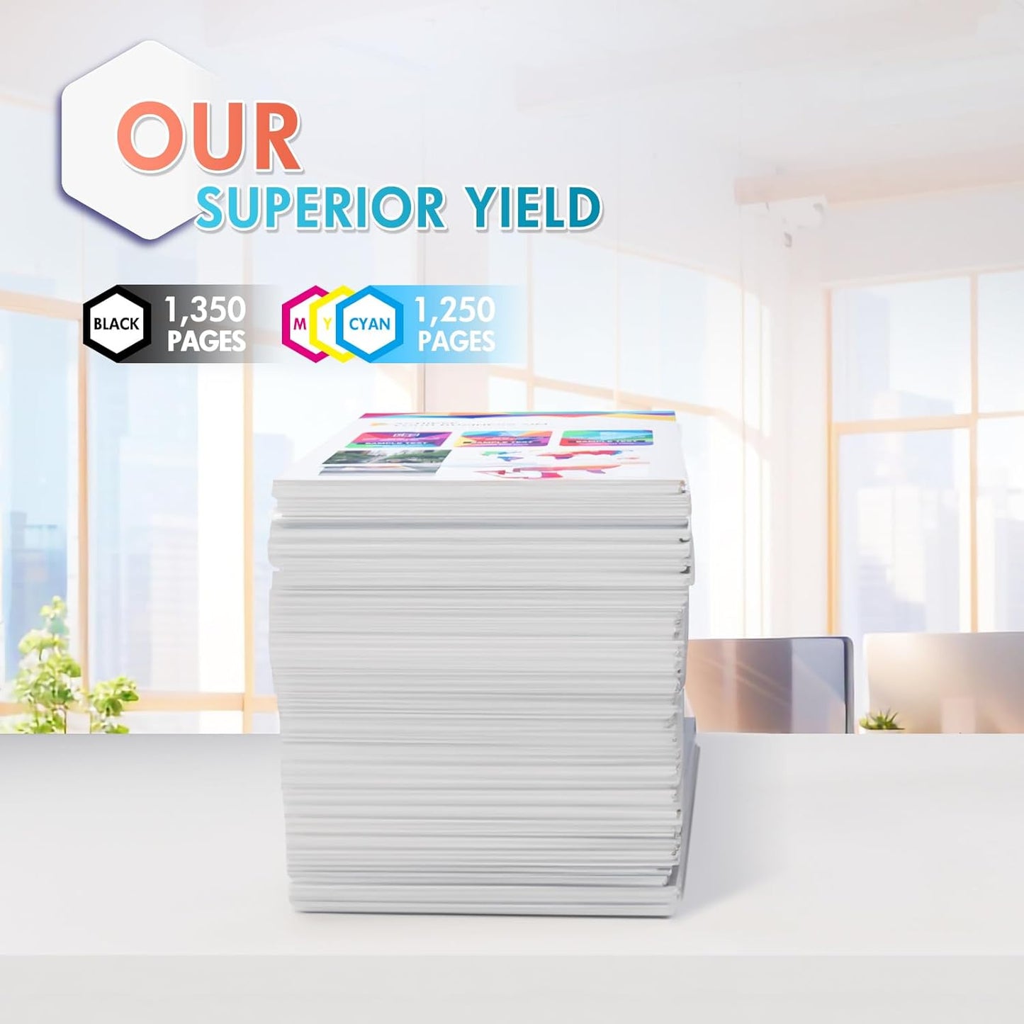 206A Toner Cartridges 4 Pack M283cdw M283fdw 206X Set Compatible Replacement for HP 206A 206X Color Laserjet Pro MFP M283fdw M283cdw M283 Pro M255dw Printer Ink High Yield (with Chip-B/C/Y/M)