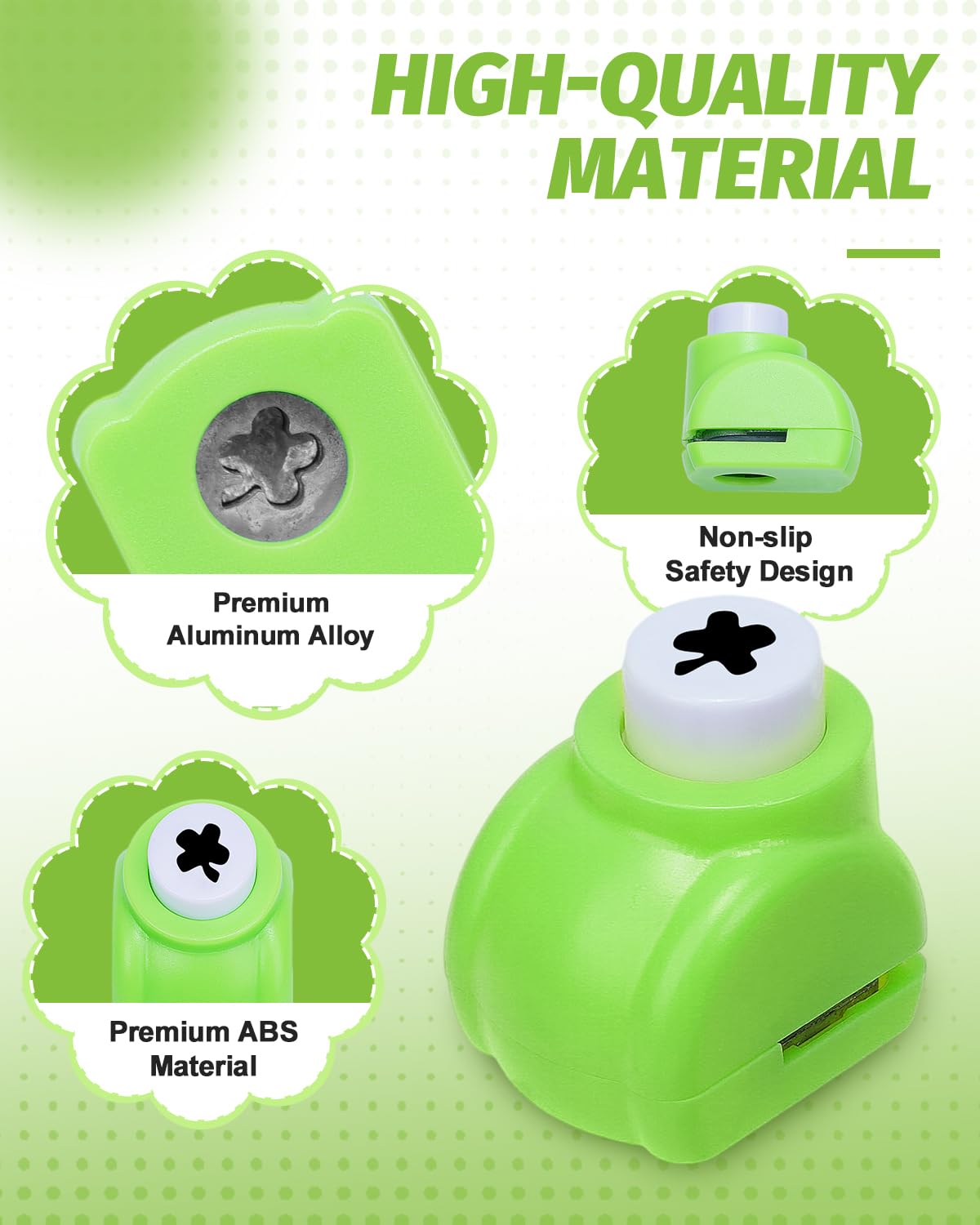 UCEC 10PCS Flower Hole Punch for Kids, Paper Punch Shapes for Crafting, Shape Cutters for Paper Crafts, Tiny Hole Puncher Single Adults Nail Art Tag Cards Stamp Thanksgiving Decorations Fun Punches