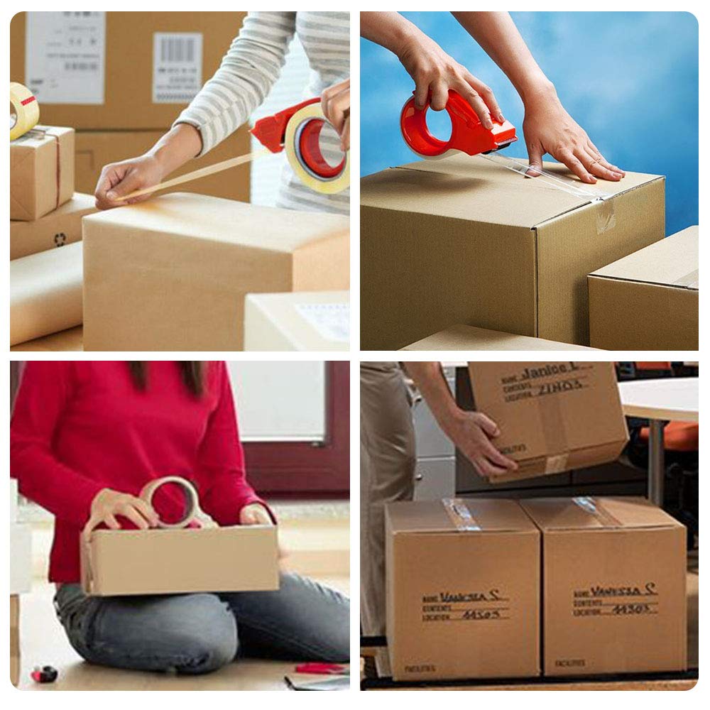ADHES Shipping Tape Packaging Tape Packing Tape for Moving Boxes Heavy Duty Clear, 55M Per Roll 1.88 Inch Width,2.7Mil