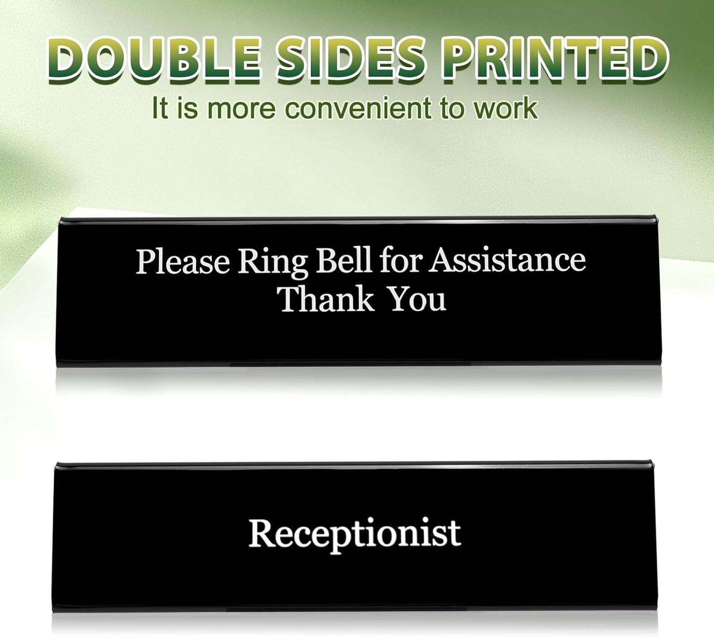 UCEC Desk Call Bell for Hotel School Restaurant Reception - No Receptionist Sign, 2+1 Pack