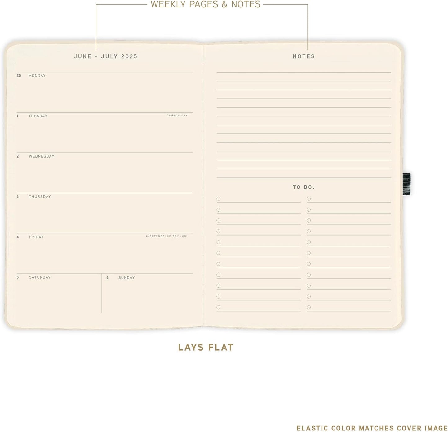 July 2025 – Dec. 2026 Planner by Graphique, Weekly and Monthly Planner, 18 Months Calendar, Olive, 6” x 8”