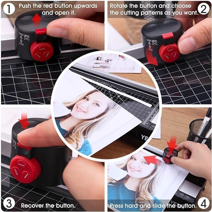 Laminator Machine for A3/A4/A6, YE381 13inch Thermal & Cold Laminating Machine for Home Office School Teacher Use with 120 Pouches, Paper Trimmer and Corner Rounder