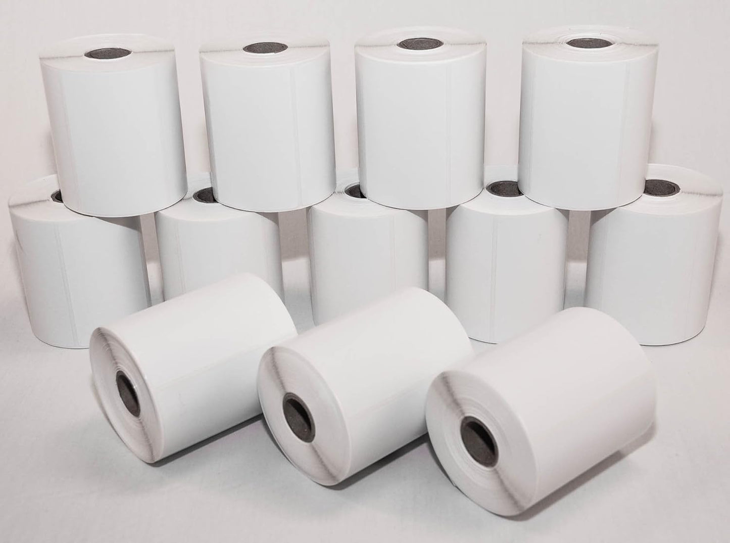 CompuLabel Direct Thermal Labels, 4-Inch x 2 1/2 Inch, White, Roll, Permanent Adhesive, Perforations Between Labels, 575 per Roll, 12 Rolls per Carton (530796)