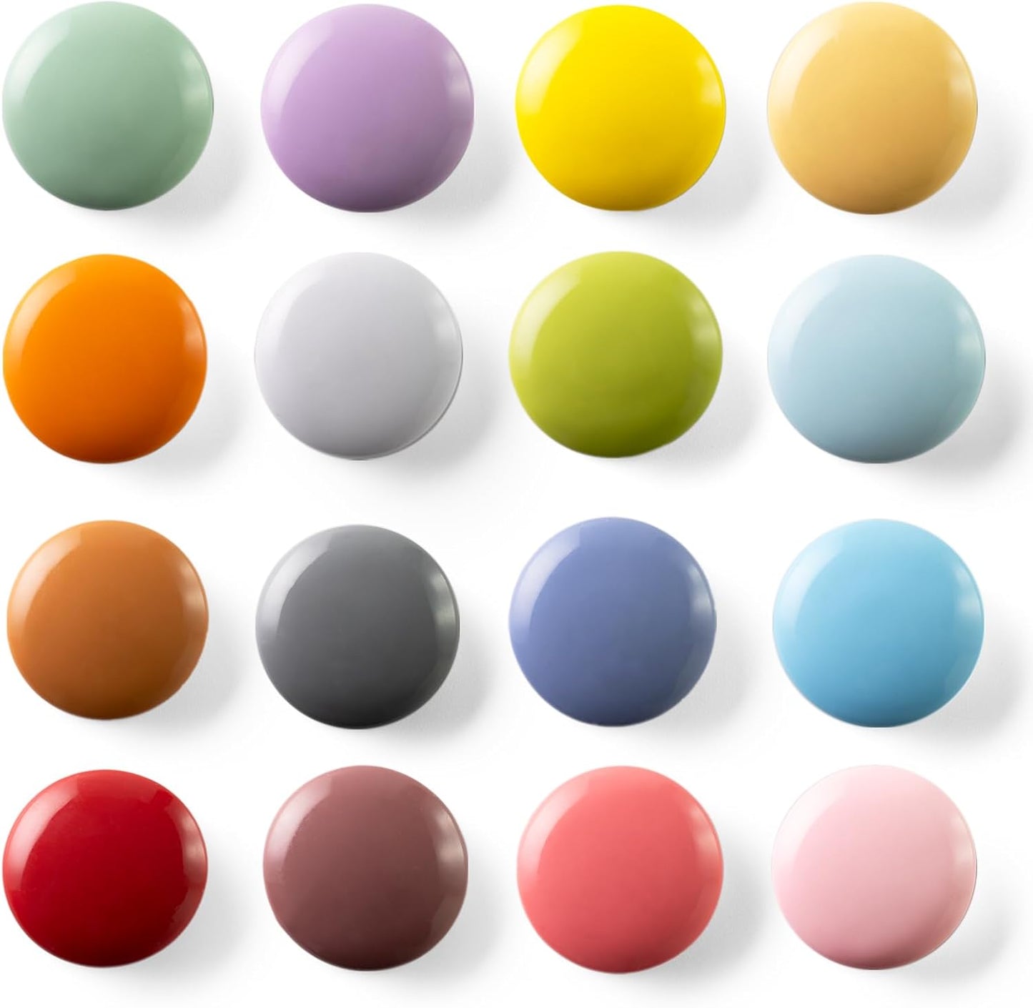 16/9-Piece Cute Colorful Fridge Magnets – Glossy & Matte Finish Refrigerator Magnets for Whiteboard, Locker, Kitchen, Office – Strong Decorative Magnetic Stickers (16 Colors, Multi-Pack)