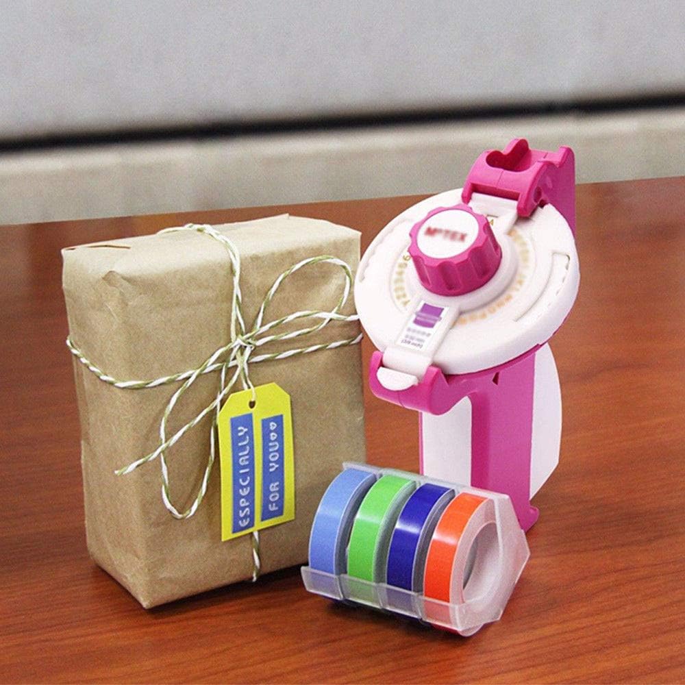 Embossing Tape Compatible with Dymo Embossing Label Maker, 3/8'' x 9.8' Colorful 3D Plastic Organizer Xpress Tape Compatible with Dymo Embossing Office Mate II and Old School Label Makers