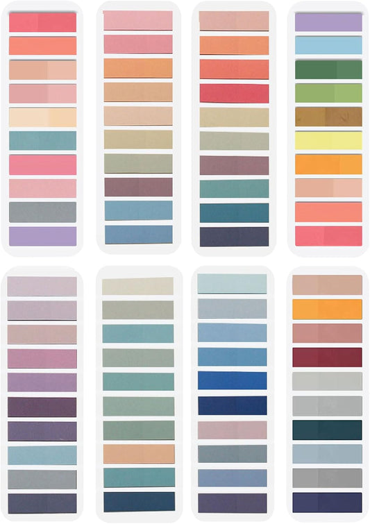 ELII 1600pcs Books Tabs for Annotating,Sticky Tabs Clear Sticky Notes, Page Markers for Notebooks, Multi-Colored Writable and Repositionable Book Flags