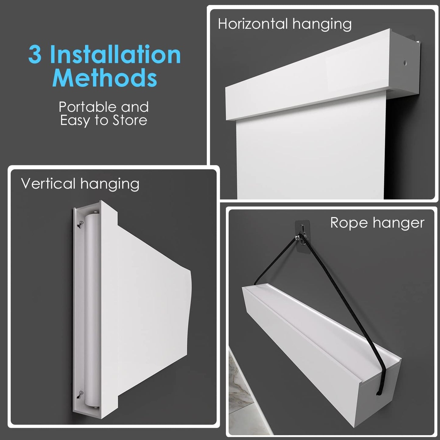 Static Cling Dry Erase Sheets, Removable Reusable Large Whiteboard Poster Paper for Wall, Portable White Board Wallpaper 25x30-15 Sheets with Acrylic Box