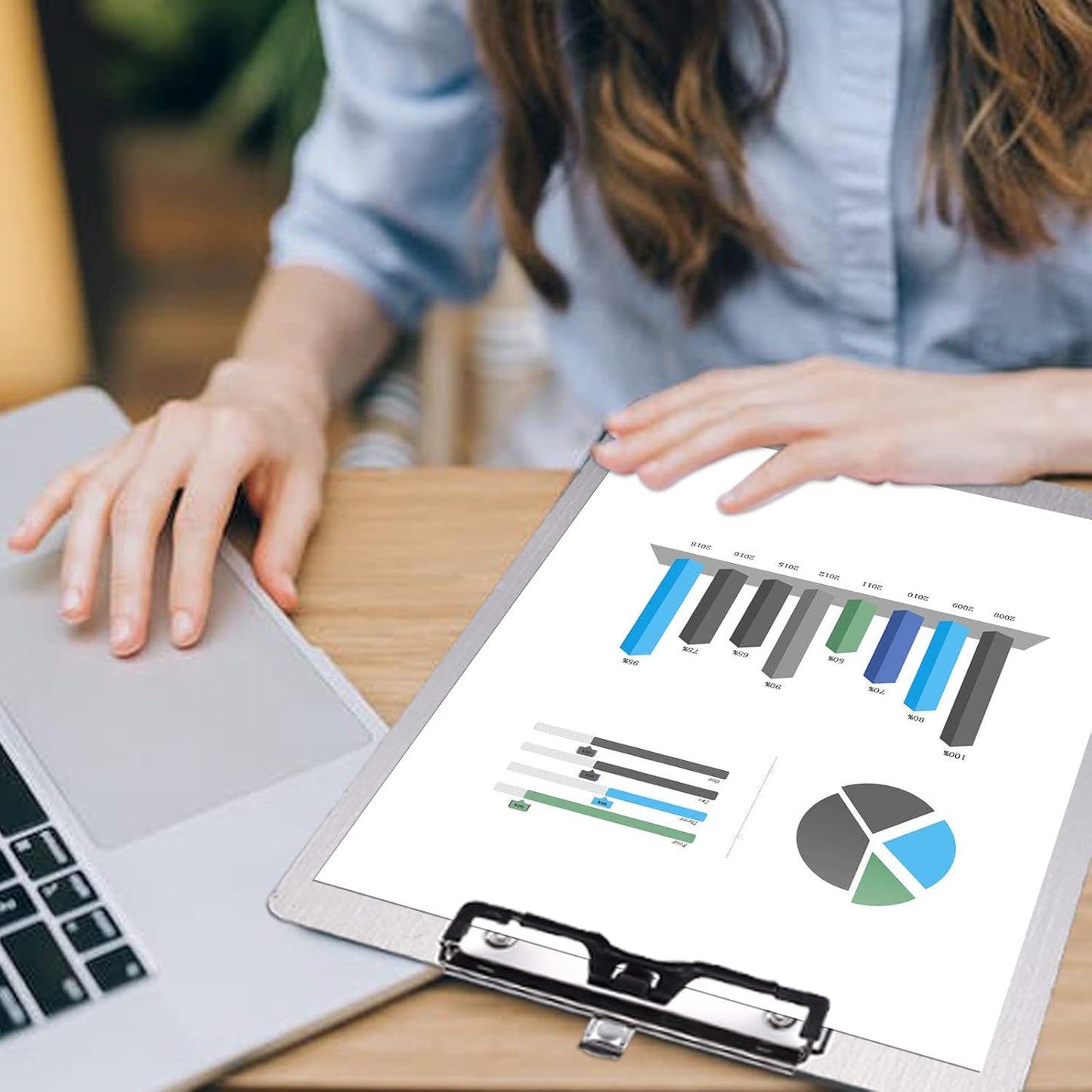 Stainless Steel Magnetic Clipboard with Pen - Multiple Sizes, Magnetic Design, Essential for Office and Home (6.3 x 9.3 Inches)