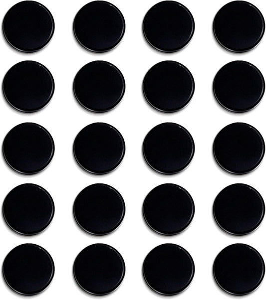 Qualsen Fridge Magnet, 20 Pack Cute Magnets for whiteboard, Refrigerator, Locker, Office, Classroom, Kitchen (Black)