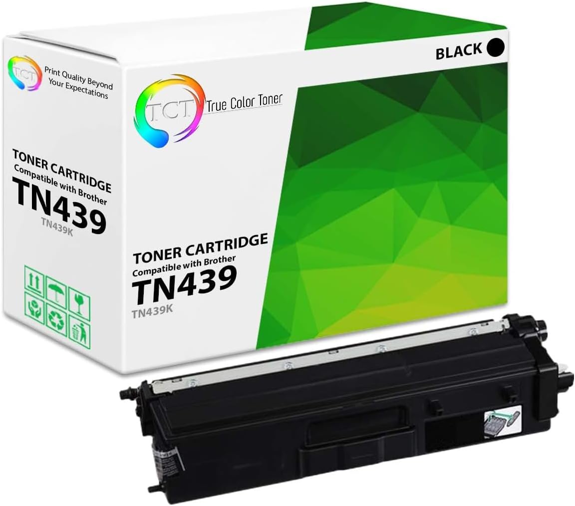 TCT TN439 Black Toner Cartridge - Compatible Replacement for Brother TN439 TN-439 TN439K Black Works with Brother HL-L8360CDW L8360CDWT MFC-L8900CDW L9570CDW Printers (9,000 Pages)