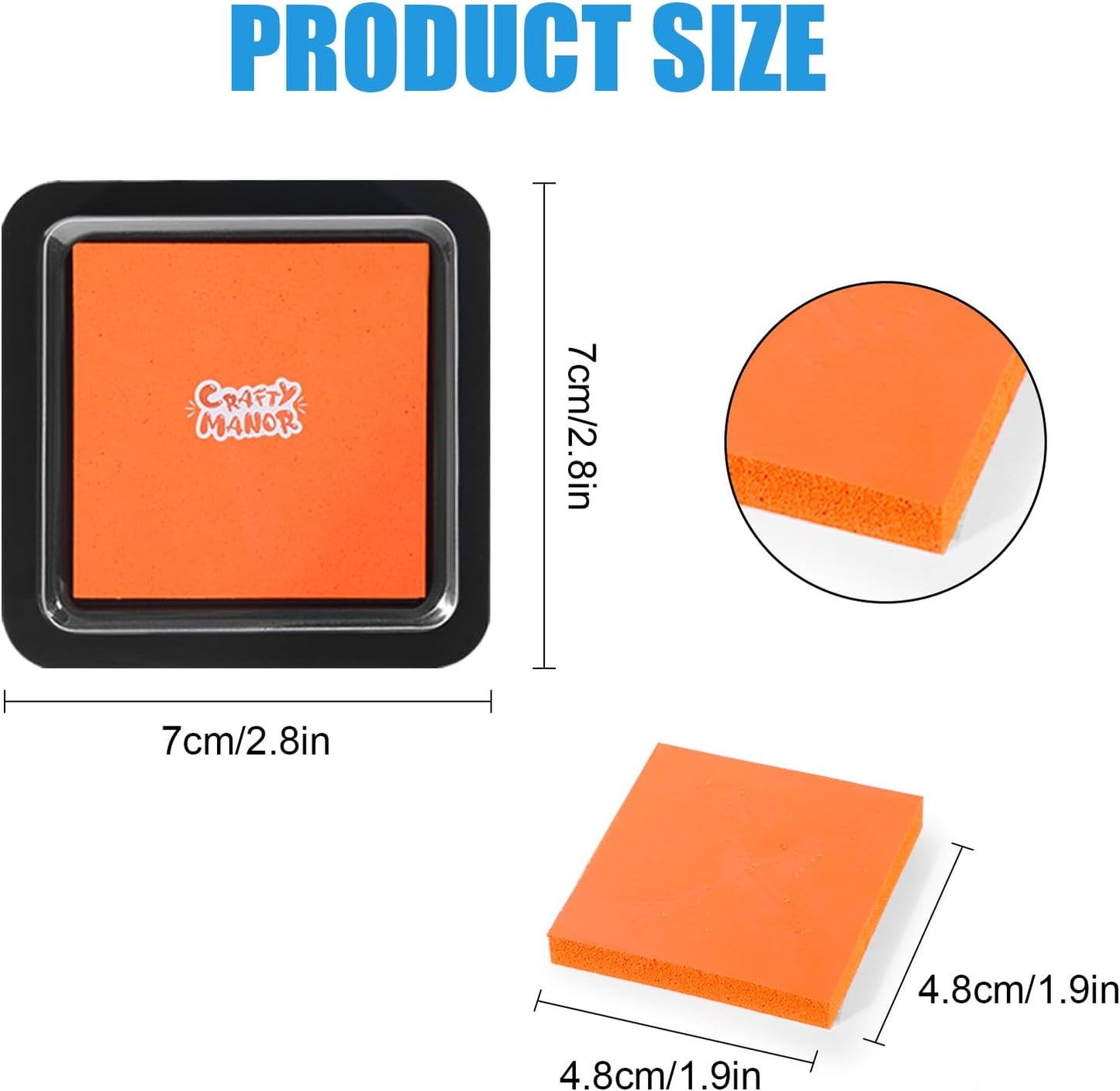 8 Colors Washable Stamp Pad for Kids Finger Paint, Latex Foam Fingerprint Inkpad, Water Base Ink Stamps Pads for Kid Classroom, Clothing, Letter (8 Colors)