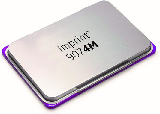 Trodat Imprint 9074M Metal Stamp Pad, 3-1/2" x 6-3/8", Purple