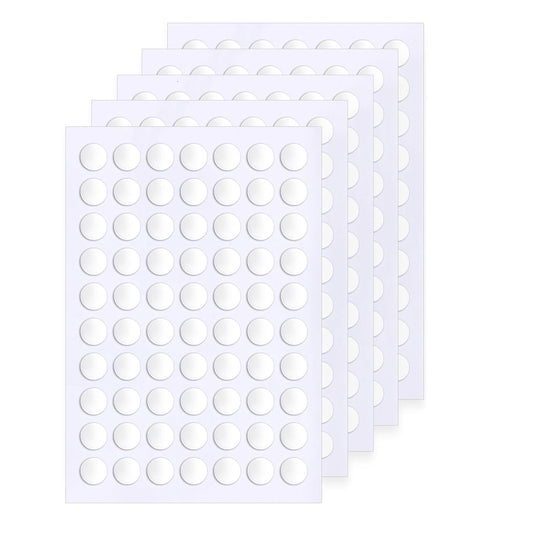 JUNEBRUSHS 350 Pieces Double Sided Sticky Dots, Sticky Tack for Wall Hanging Removable Poster Putty Clear Round Putty No Trace Adhesive Sticky Putty for Balloon Craft DIY Art Office Supplies (6 mm)