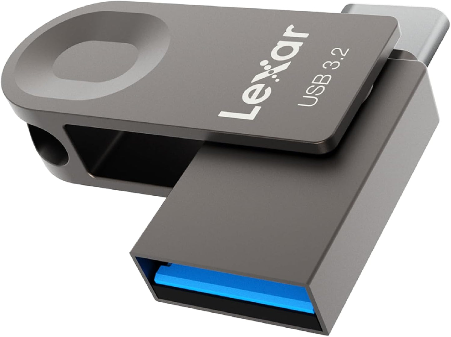 Lexar E32C 128GB Type-C USB Flash Drive, USB-A&USB-C 3.2 Gen 1 Dual Drive OTG 100MB/s Read, Thumb Drive Swivel Design Jump Drive for USB 3.0/2.0, Memory Stick for Android Smartphone, Laptop, PC