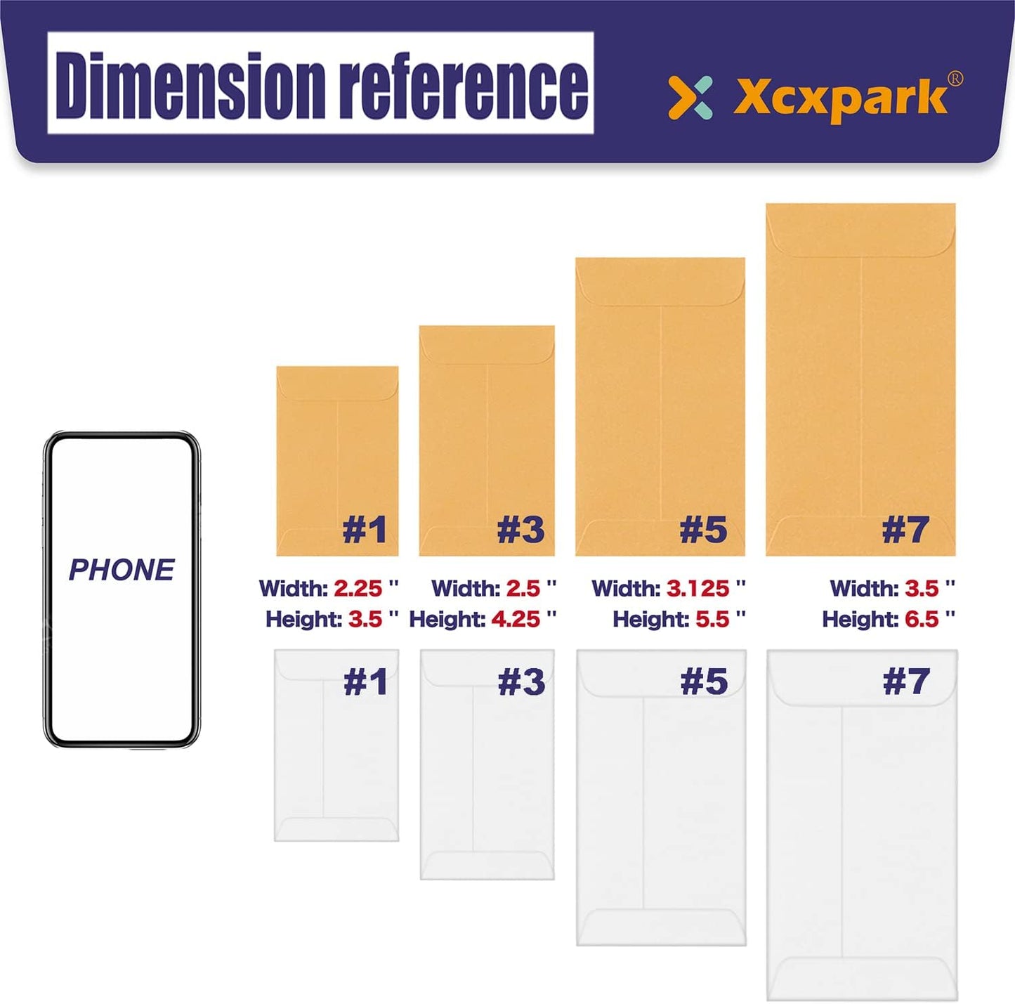 500 PCS #1 Coin Envelopes, 2-1/4'' x 3-1/2'' inches White Kraft Envelopes Classic Small Parts Envelopes with Self Adhesive Gummed Flap for Coins, Cash, Credit Cards, Seeds