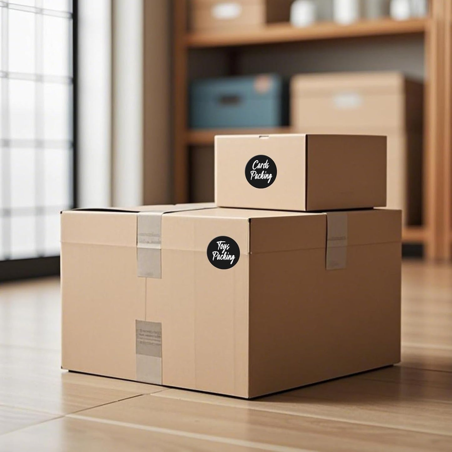 500 PCS Circle Dots Stickers 2 Inch Vinyl Black Round Labels Removable Waterproof Color Coding Sticker Roll for Office Inventory Garage Yard Sale Tag