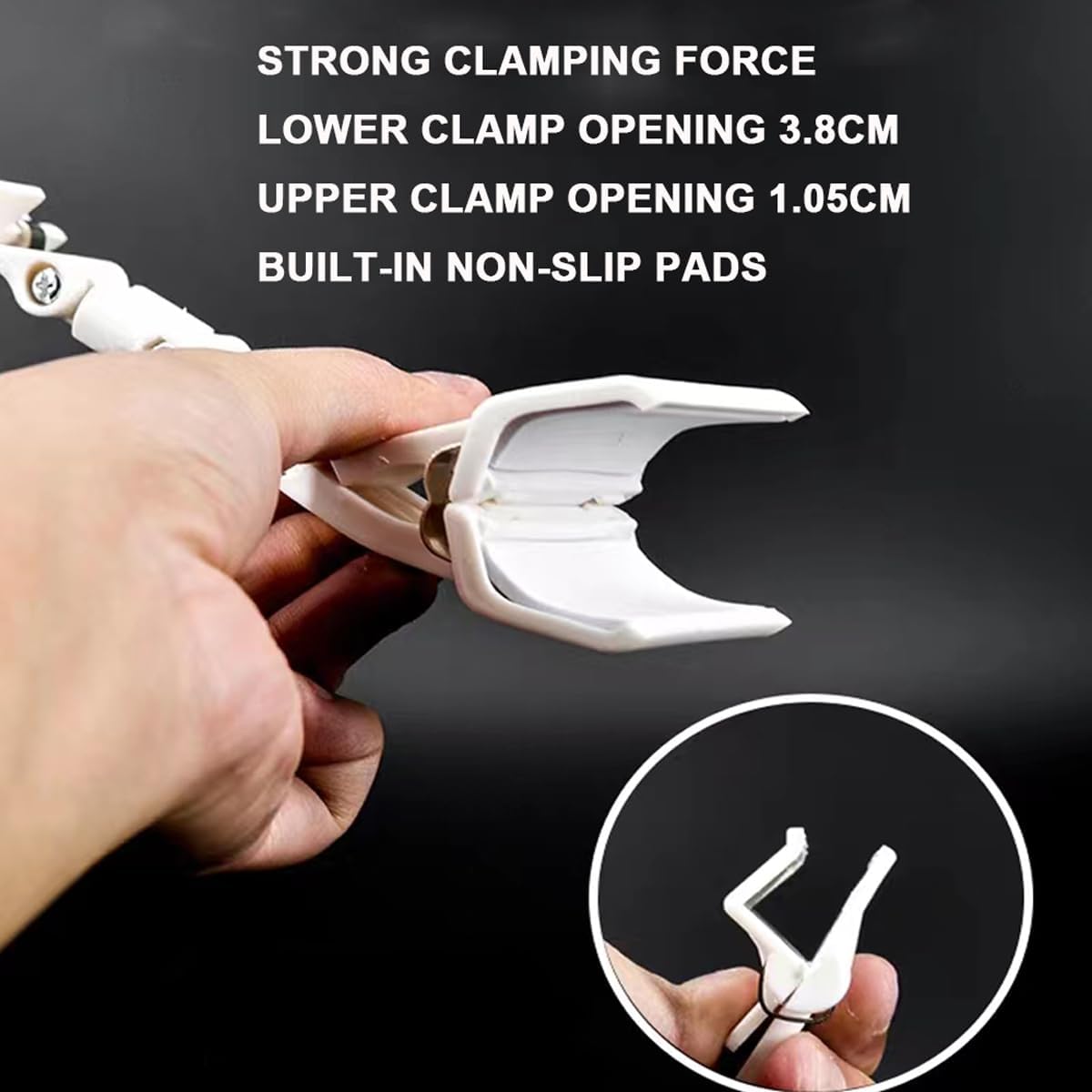 3pcs Sign Clips Clip Holder Sign Holder Clip Paper Holder for Table Top Clip On Sign for Paper Holder Computer Monitor Handy Artist Supplies Holder(White)