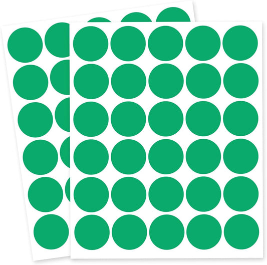 1 Inch Round Label Removable Color Code Dot Stickers,Garage Sale Sticker Price Tags Blank Yard Sale Circle Dot Stickers Writable Not Blurry (1050 Pack,Green)
