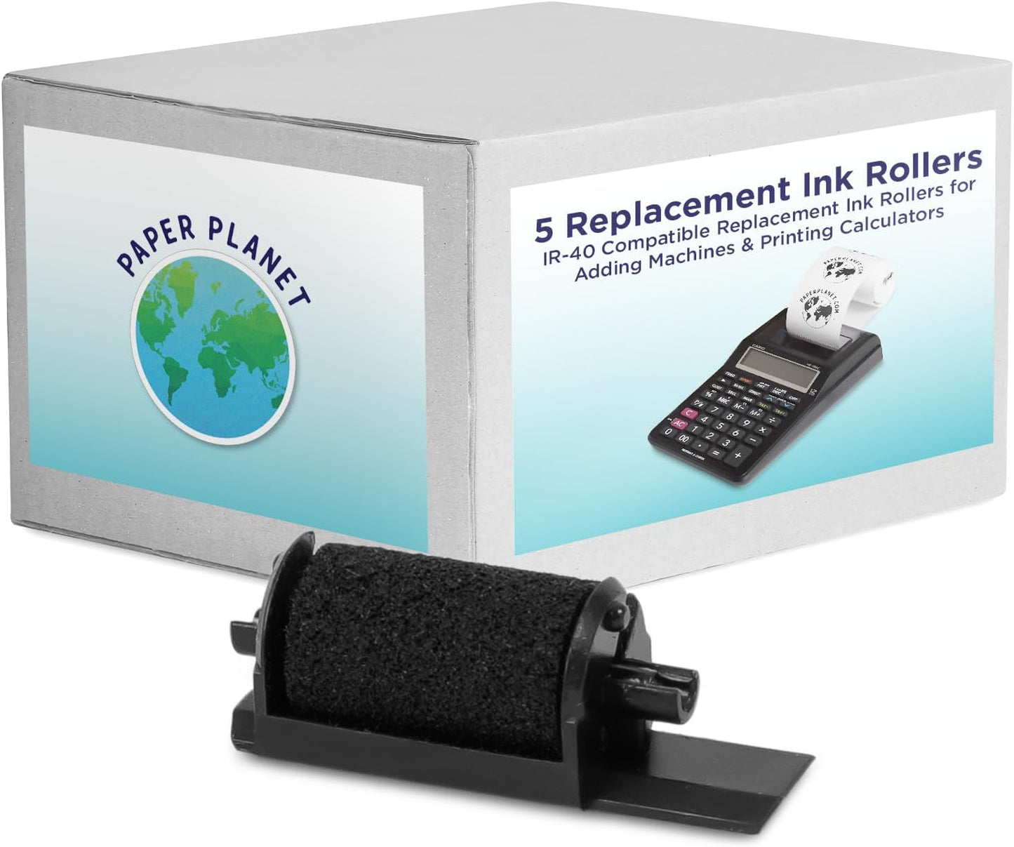 Black Printing Calculator Ribbons Compatible with IR40 by Paper Planet | Replacement Adding Machine Ink Ribbon Compatible with Canon, Casio, Sharp, Adler, and Victor IR40 Adding Machines | 5 Pack