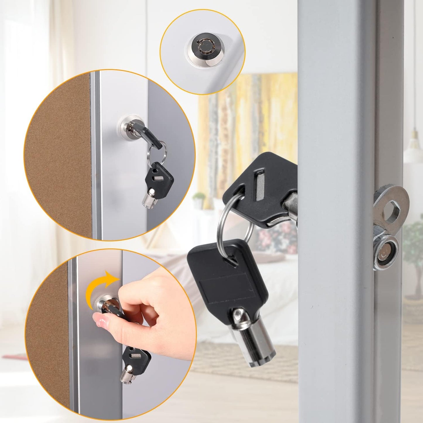 Locking Enclosed Bulletin Board Aluminum Cork Memo Board Wall Mount Noticeboard with Rubber Seal Tamperproof Single Door Display Case for Indoor Or Outdoor Use, 26.8×20 in