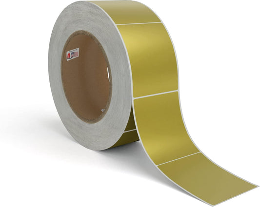 Kenco Color Coding 3 X 5 Rectangle Labels, Inventory Control Stickers 500 Labels Per Roll, Made in The USA (Gold)