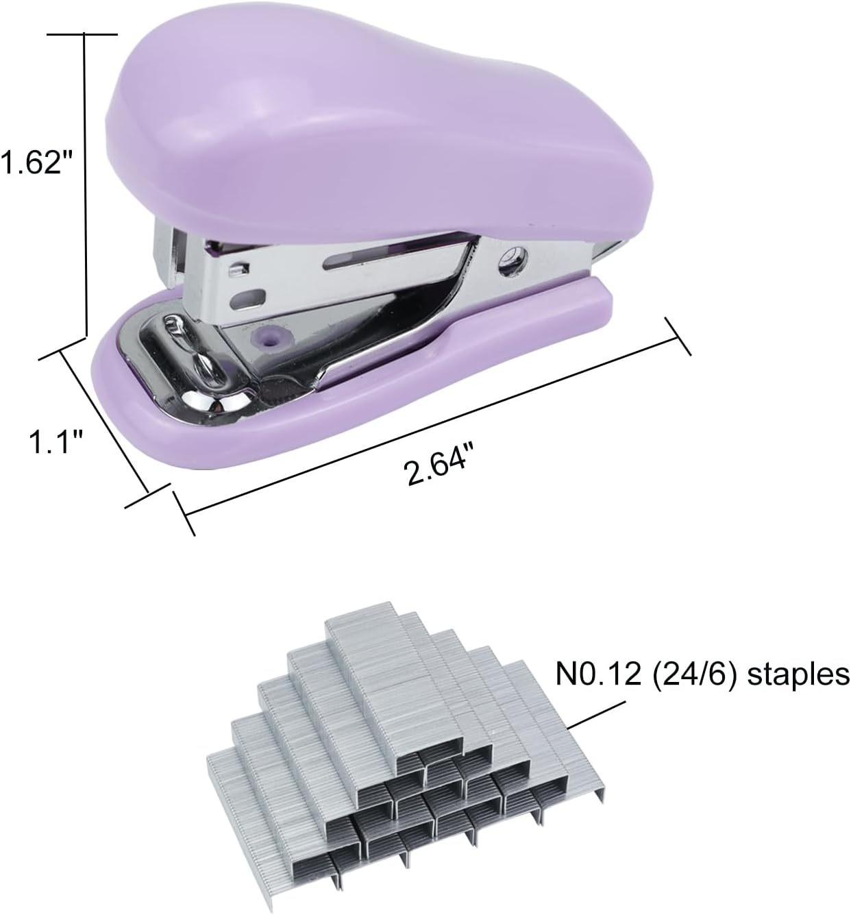 Mini Desktop Stapler Set,20 Sheet Capacity,Includes Built-in Staple Remover and 750PCS No.12 Staples,Small Cute Stapler for Office and School Supplies (Purple)