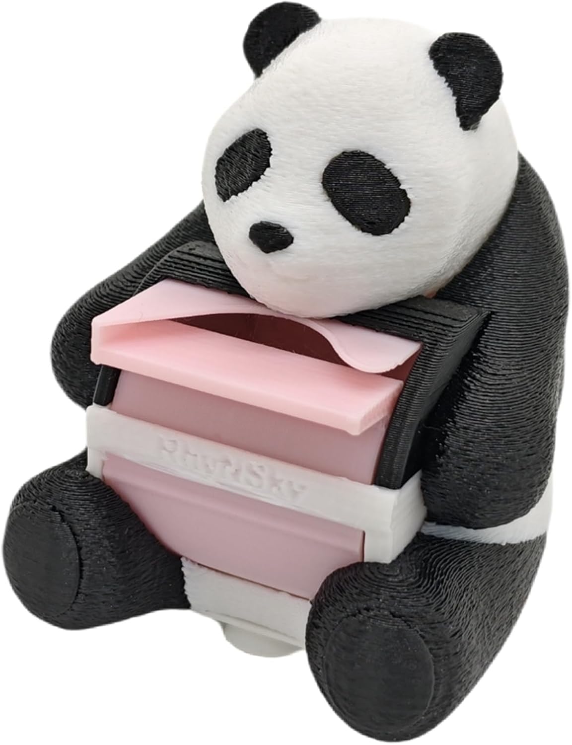 Panda Manual Sticker Dispenser Postage Stamp Roll Dispenser Holder for Desk, Stamps NOT Included, 1.18" Core, Black, C03