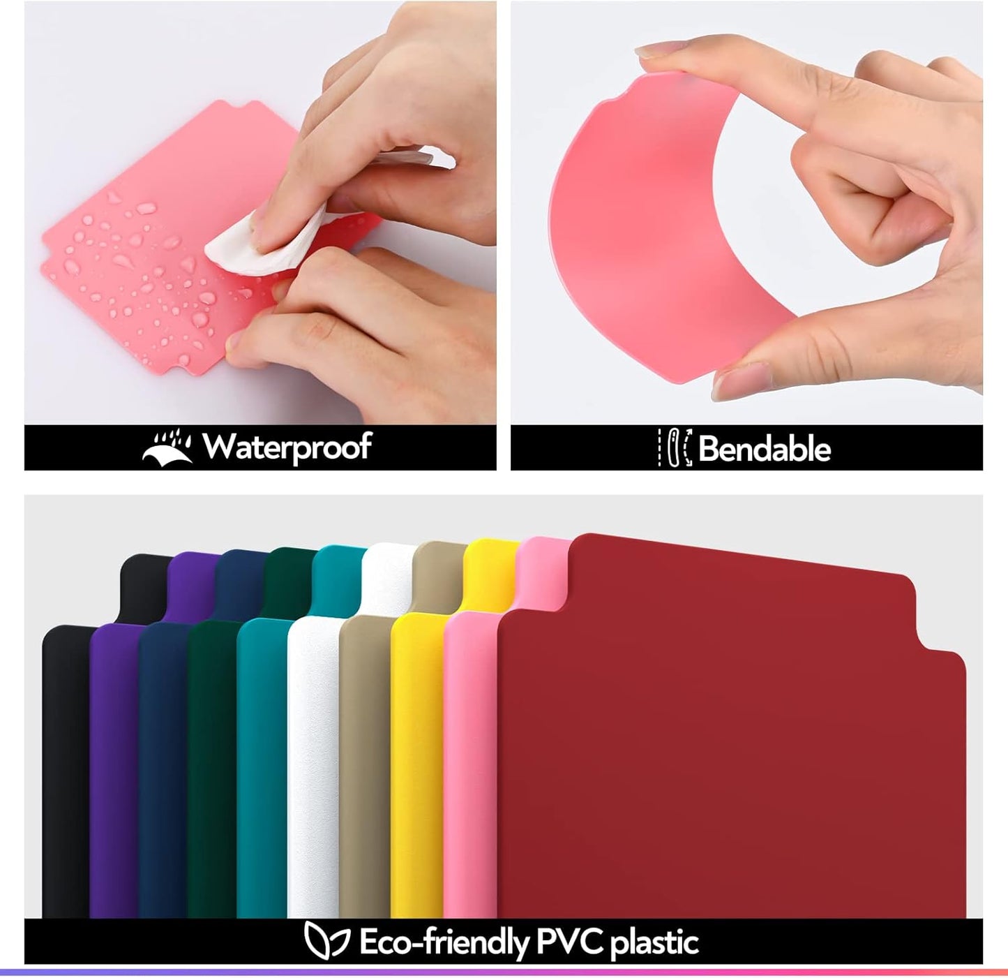 ZLCA Trading Card Dividers, Playing Card Page Dividers with Tabs, Plastic Card Separator for Storage Box Folder Record Baseball Games Sports Card 2.75 x 3.76 Inch (100, Corlorful)