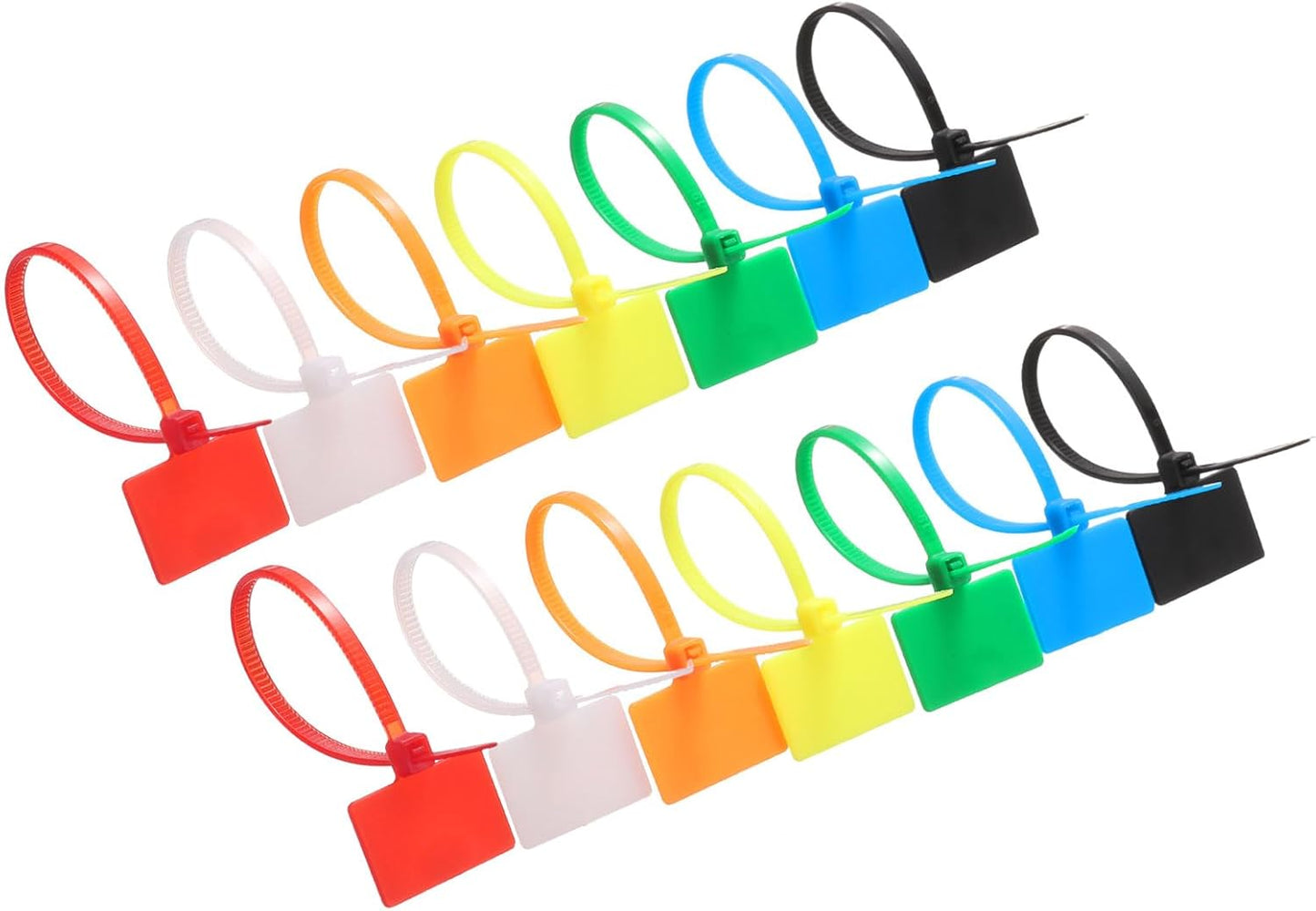 uxcell 100 Pcs Cable Label Marker Tags, Nylon Cable Zip Tie Tags 4.3 Inch Writable Self-Locking Wire Labels Zip Ties for Organization Marking, Blue